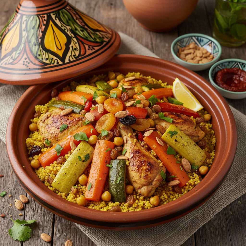 Chicken and Vegetable Couscous Tagine-Style