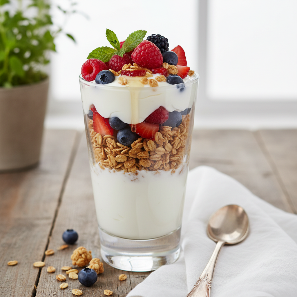 Yogurt Parfait with Granola and Fresh Fruit