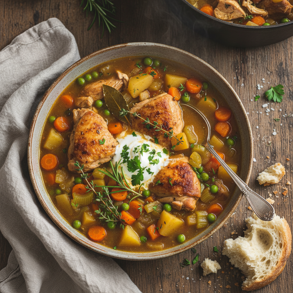 Hearty Chicken and Vegetable Stew with Herbs