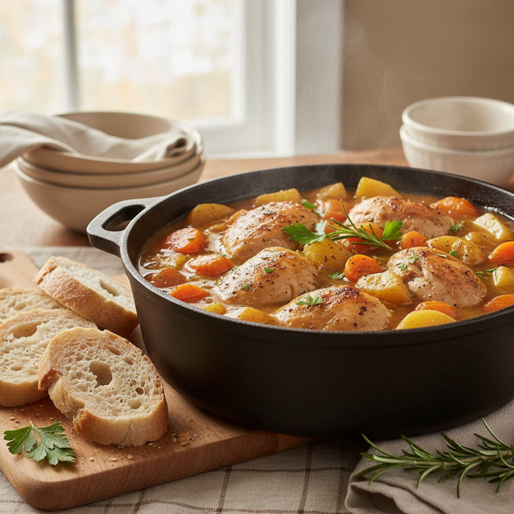 Hearty Chicken and Potato Stew with Carrots