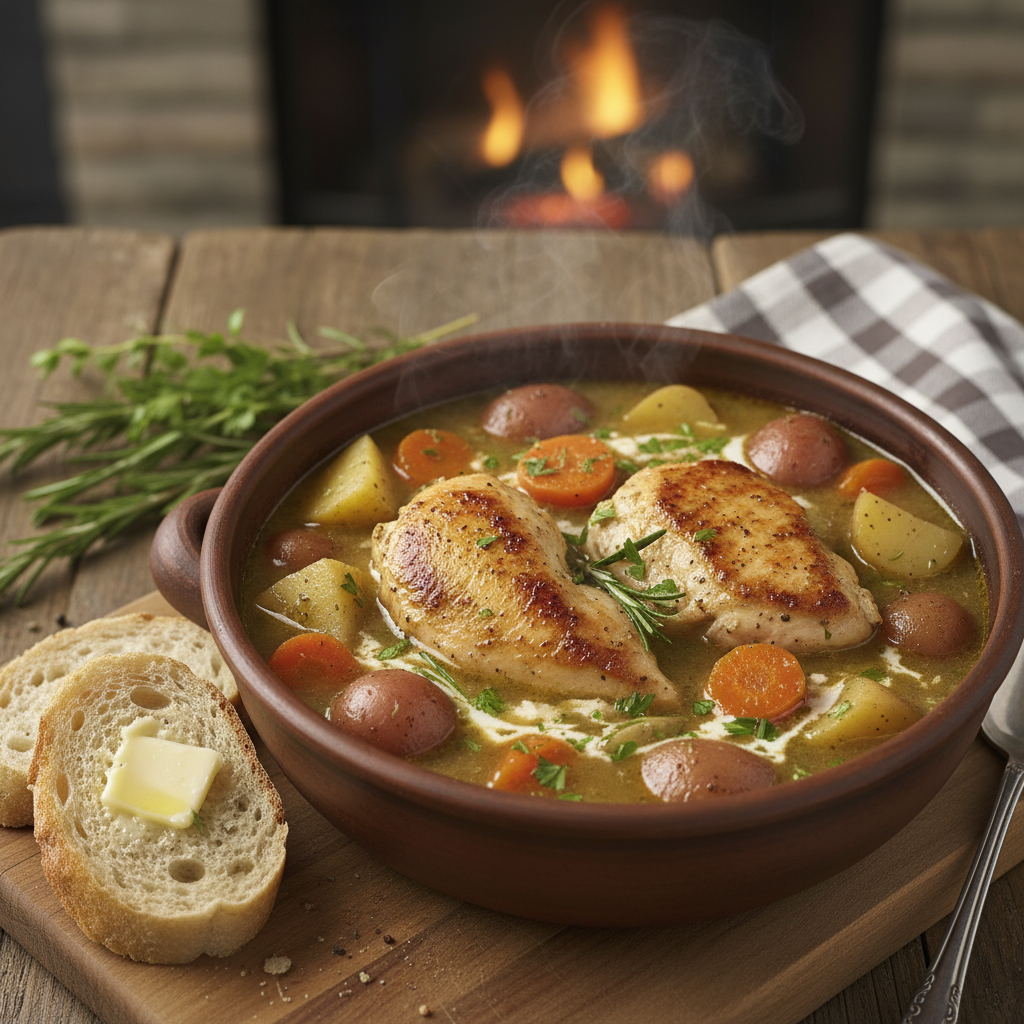 Hearty Chicken and Potato Stew with Herbs