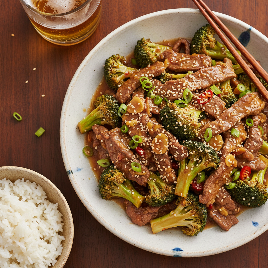 Beef and Broccoli with Ginger-Garlic Sauce