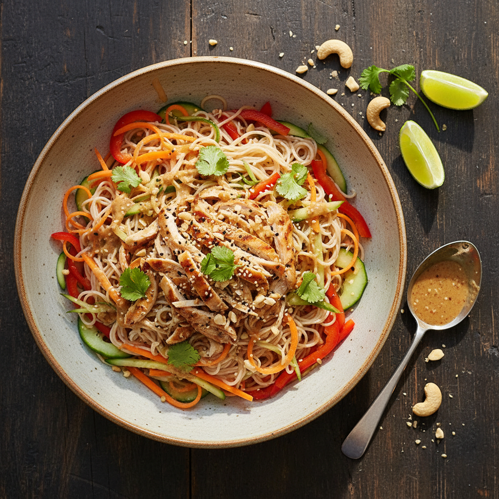 Chicken and Carrot Noodle Salad