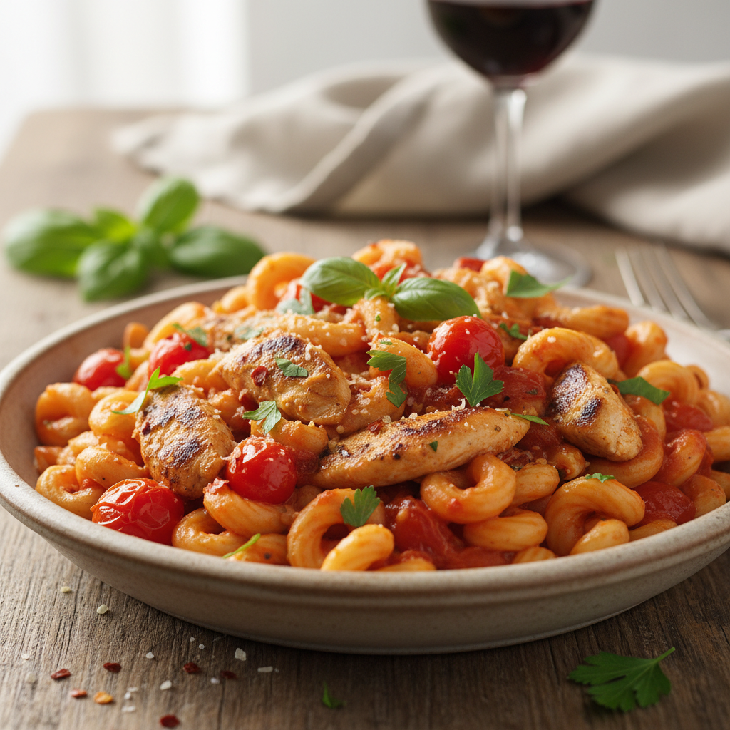 Tomato and Chicken Pasta with Herbs