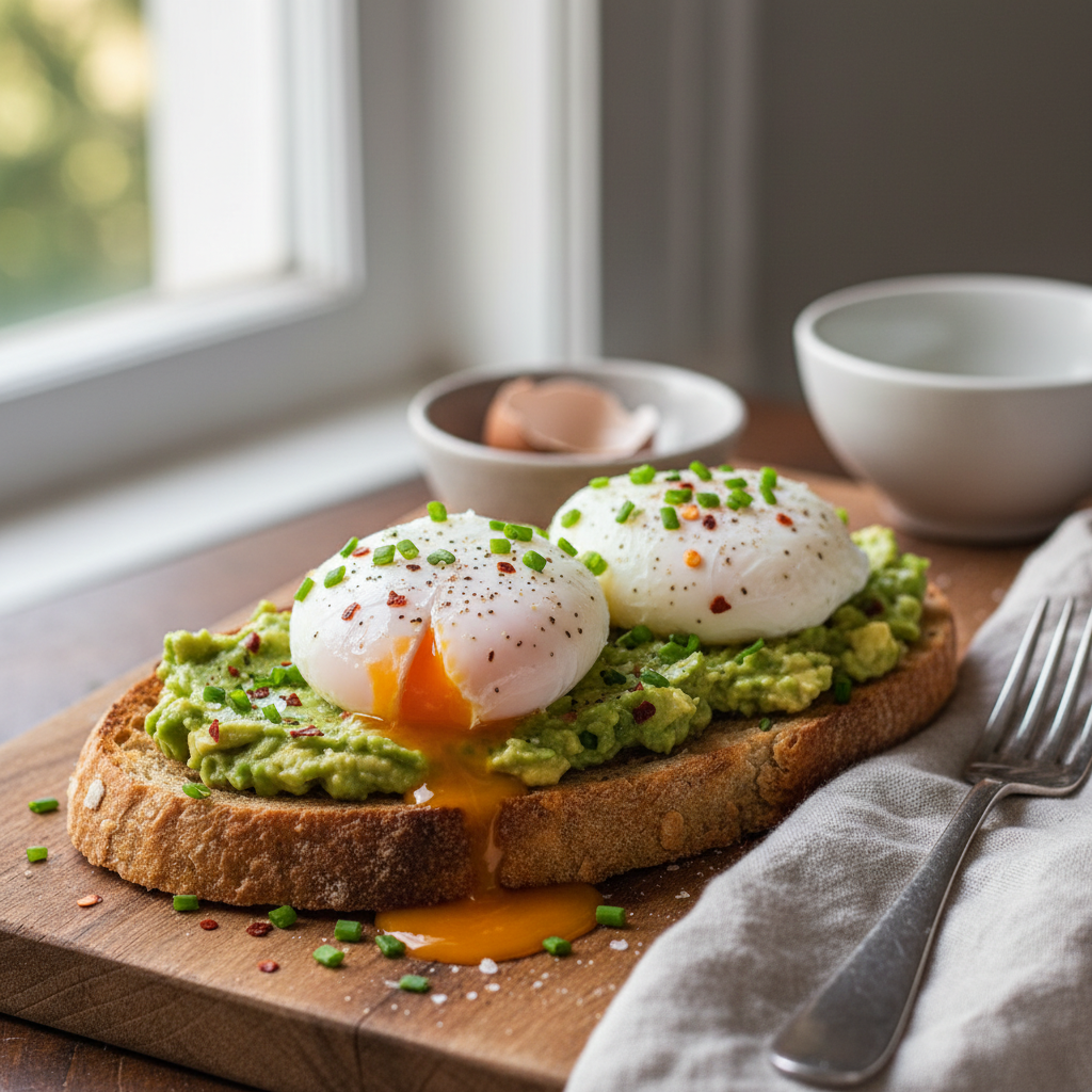 Microwave Poached Eggs on Toast