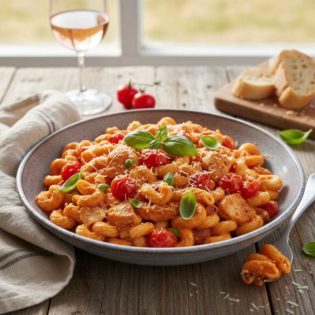 Creamy Tomato and Chicken Pasta