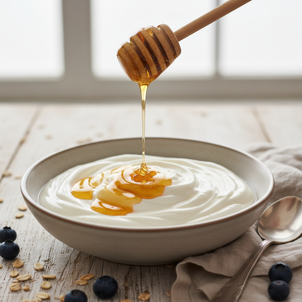 Plain Yogurt with a Drizzle of Honey