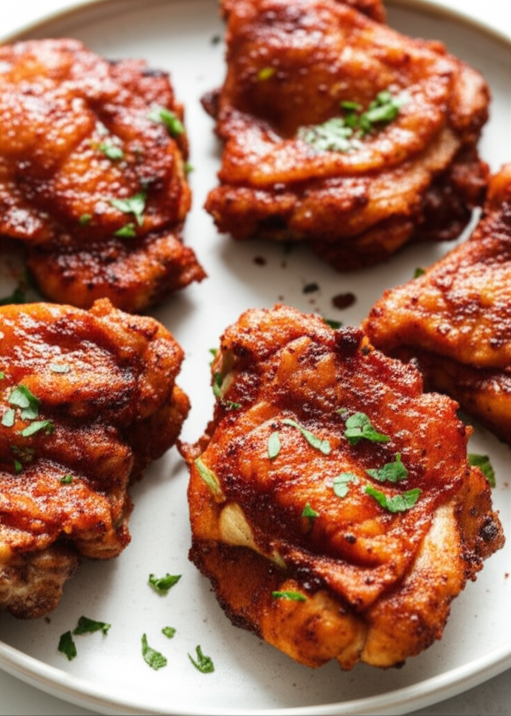 Spicy Pan-Fried Chicken Thighs with Smoky Paprika