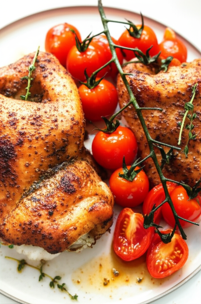 Roasted Chicken and Burst Tomato Medley