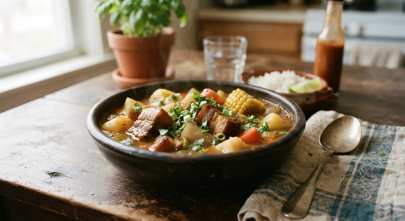 Hearty Pork Belly and Yuca Stew