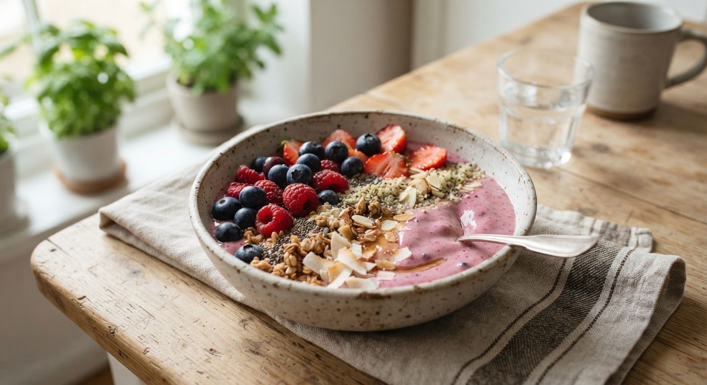 Milk and Berry Smoothie Bowl