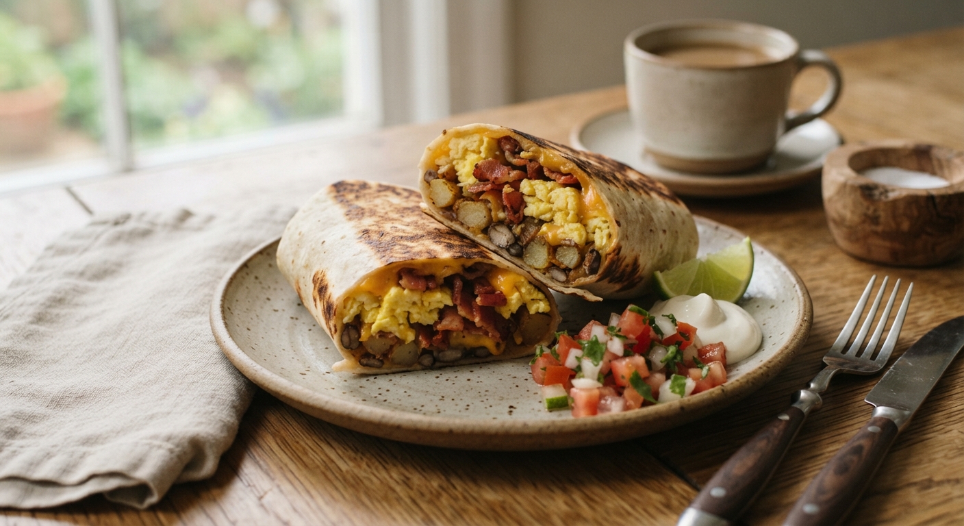 Bacon and Egg Breakfast Burrito