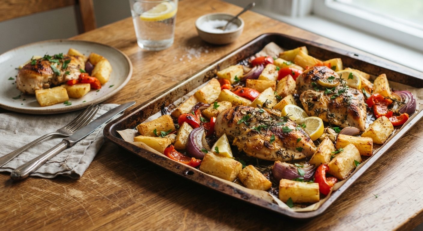 Sheet Pan Chicken Breast and Roasted Yuca