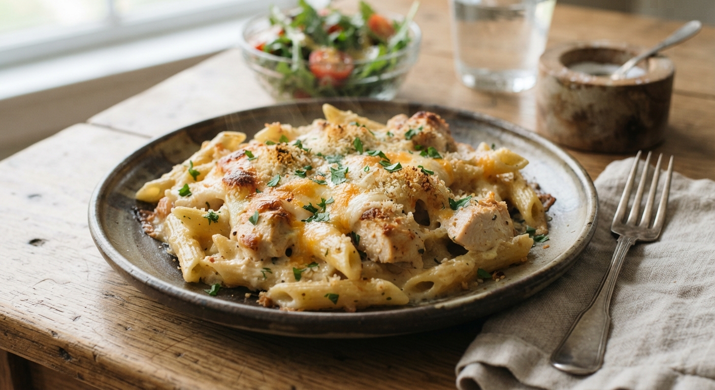 Creamy Chicken Breast and Pasta Bake