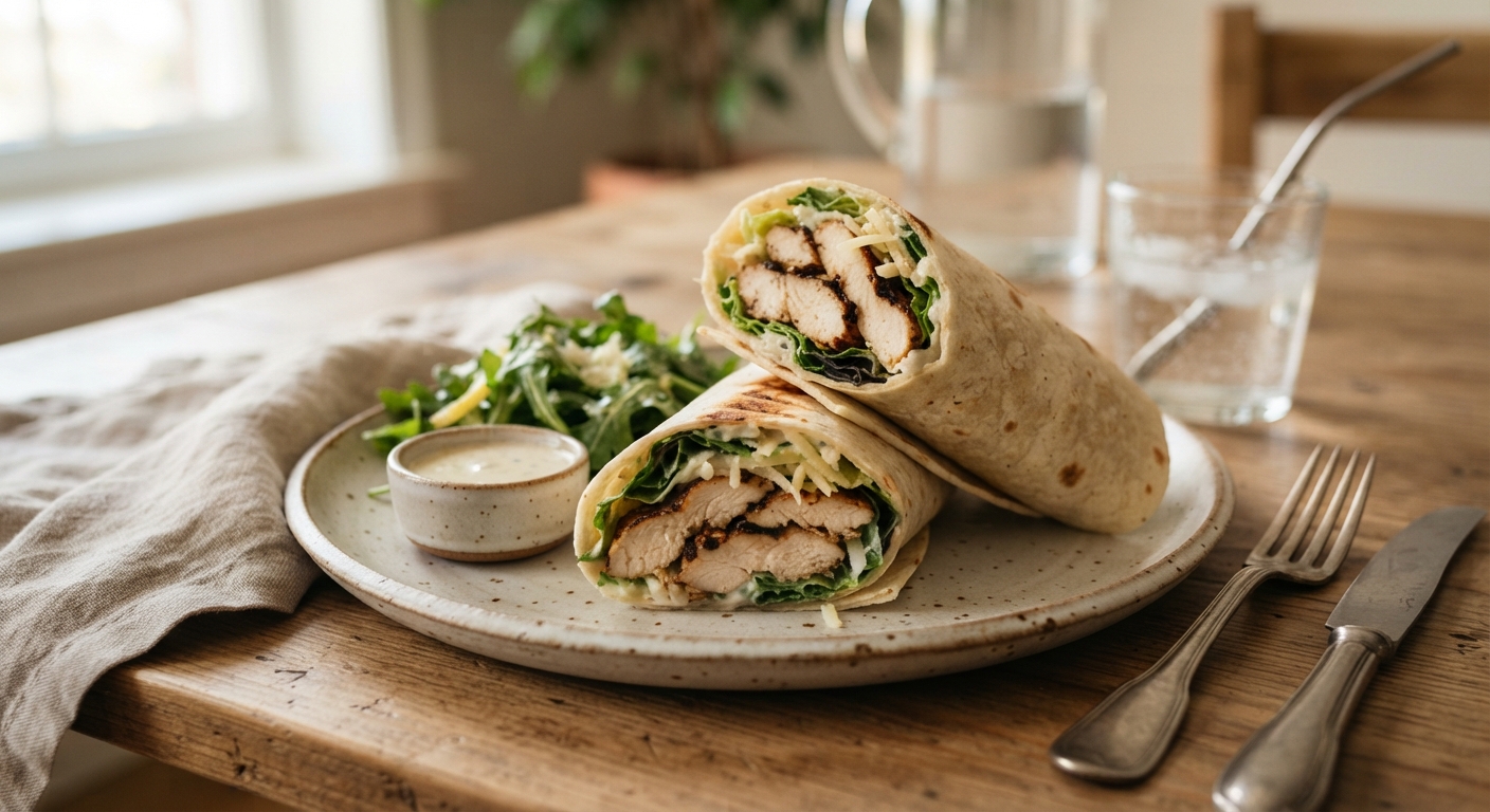 Chicken Breast Caesar Salad Wrap